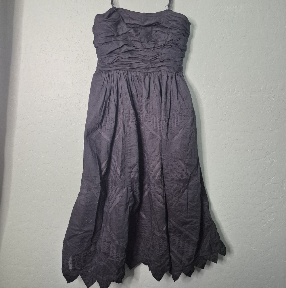 Strapless Purple Evening Dress